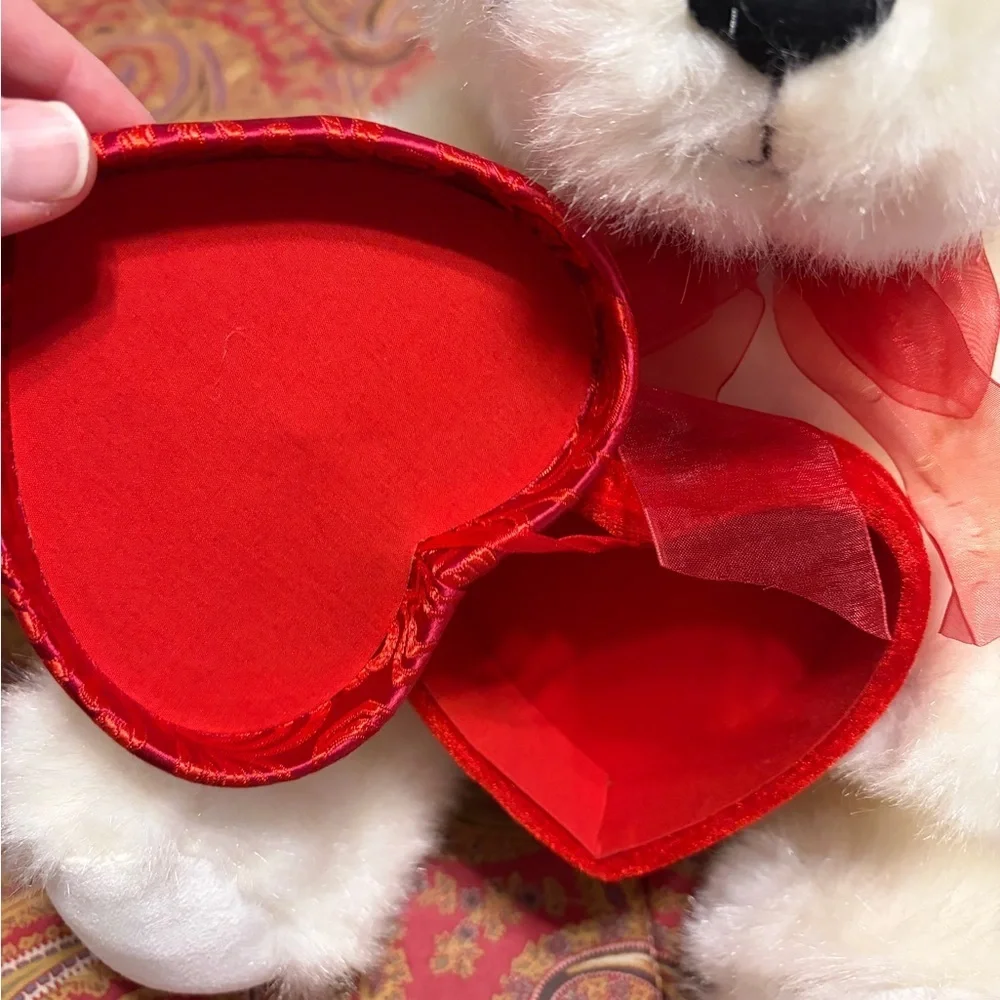 Zales Vintage Gund White Panda Bear Plush Stuffed Animal‎ Made Zales 12x11x10